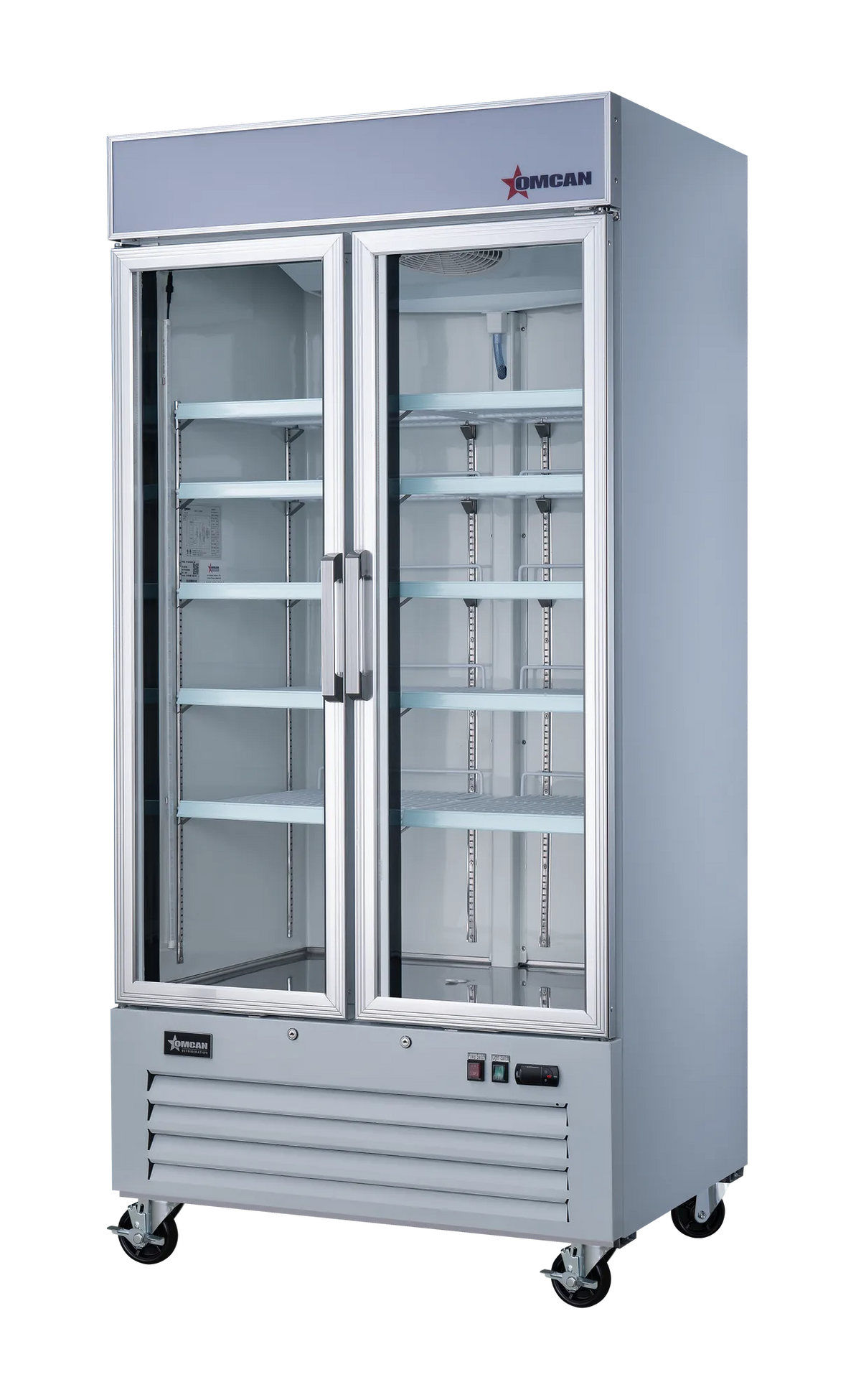 Omcan RE-CN-0039-HC-SW display refrigerator angled view