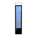 Omcan RS-CN-0105-B 14 inch slim black glass door display refrigerator with lightbox