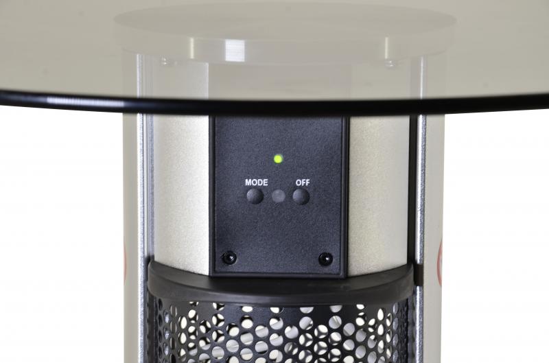 Omcan PH-CN-1100-T patio heater with tempered glass table and remote control