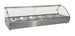 Omcan DW-CN-0006 44 inch curved glass countertop display warmer with six pans