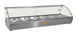 Omcan DW-CN-0006 44 inch curved glass countertop display warmer with six pans