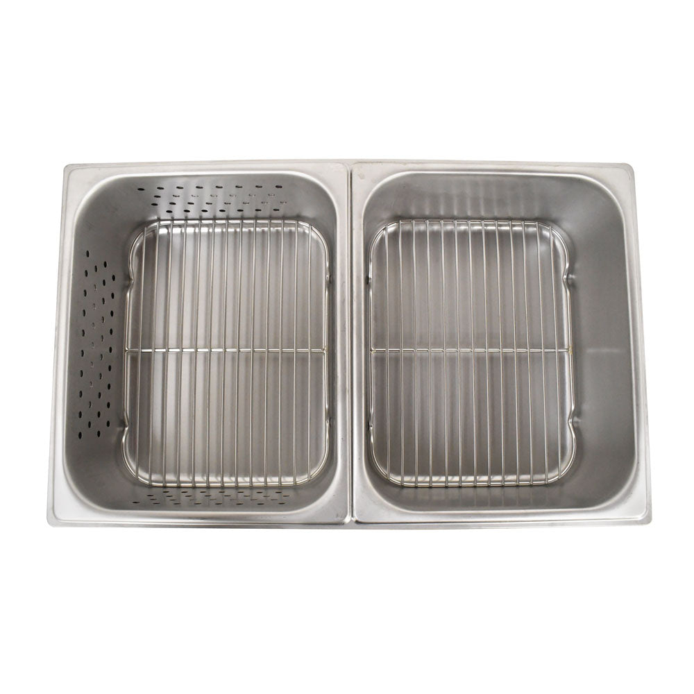 Omcan FW-TW-3050 stainless steel hot dog steamer and bun warmer 50 hot dogs 30 buns