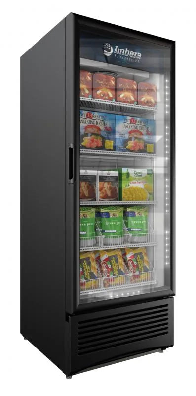 Omcan VFS24 Imbera 30 inch one glass door merchandiser freezer in black