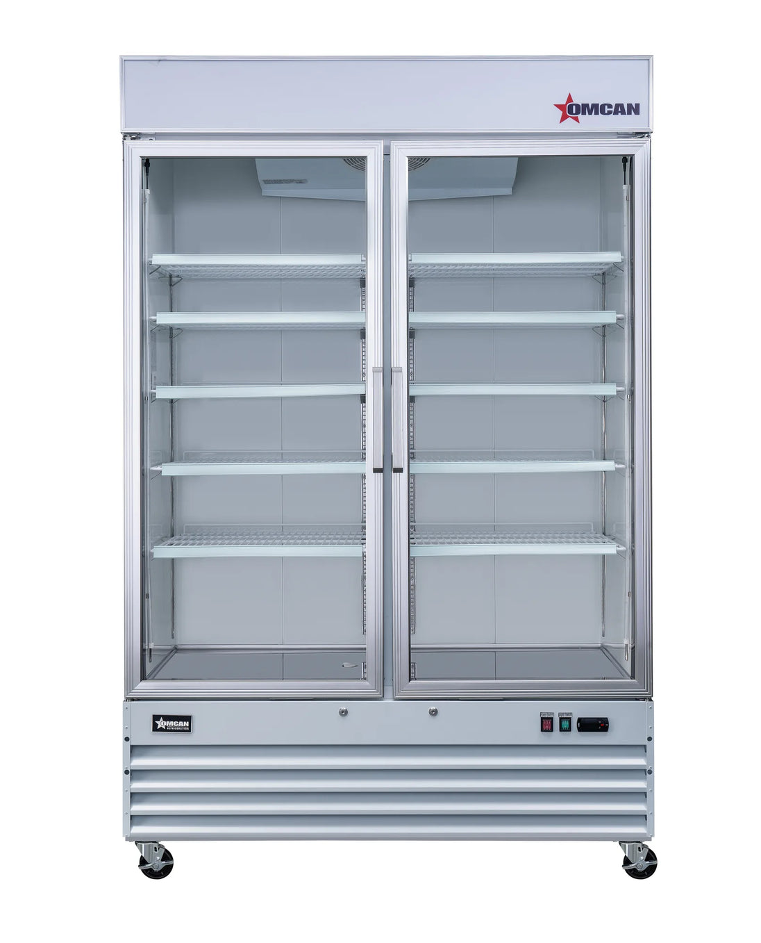 Omcan RE-CN-0045-HC-SW display refrigerator angled view