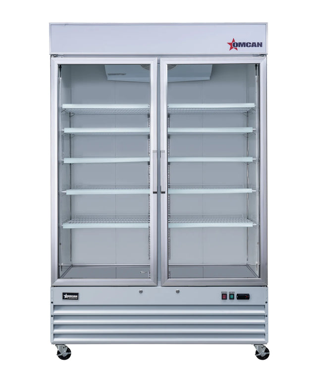 Omcan RE-CN-0045-HC-SW display refrigerator angled view