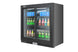 Omcan BB-CN-238S 36 inch black back bar beverage cooler with sliding glass door and lock
