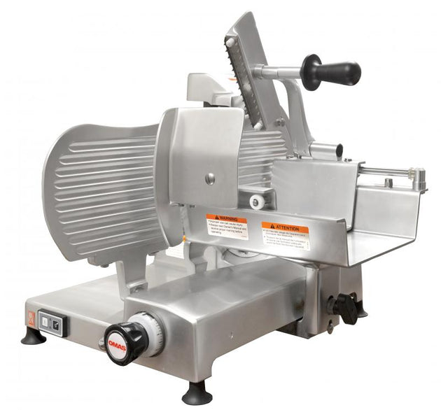 Omcan H313 Omas S-Series 12.3 inch vertical gear driven meat slicer