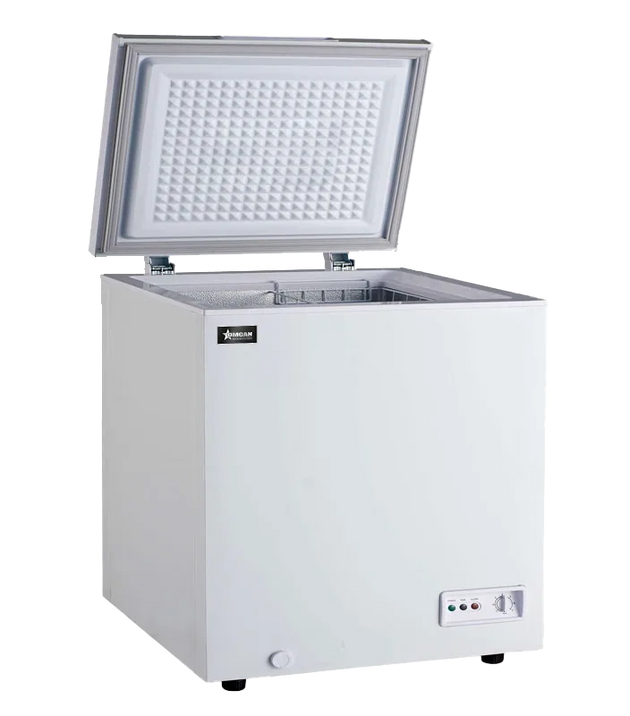 Omcan FR-CN-0142 30 inch white chest freezer with solid flat top