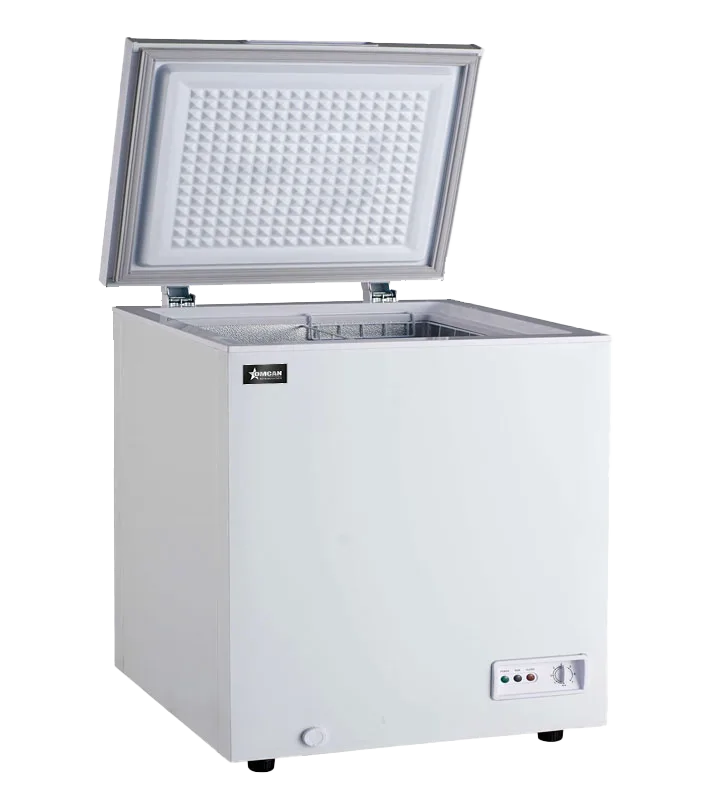 Omcan FR-CN-0142 30 inch white chest freezer with solid flat top