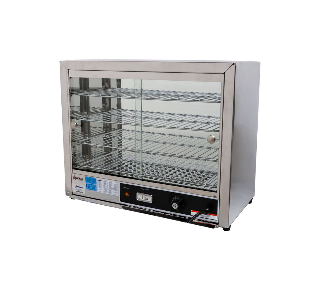 Omcan DW-CN-0641 25 inch four shelf countertop display warmer