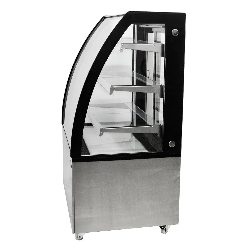 Omcan RS-CN-0271 36 inch curved glass refrigerated floor showcase