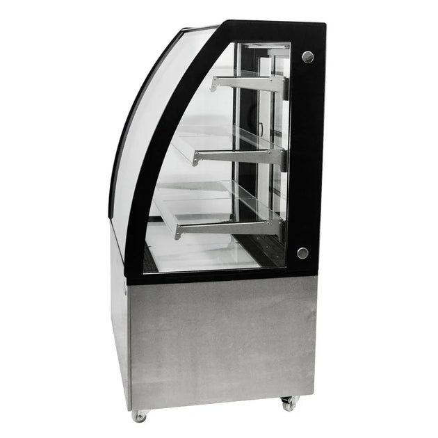 Omcan RS-CN-0271 36 inch curved glass refrigerated floor showcase