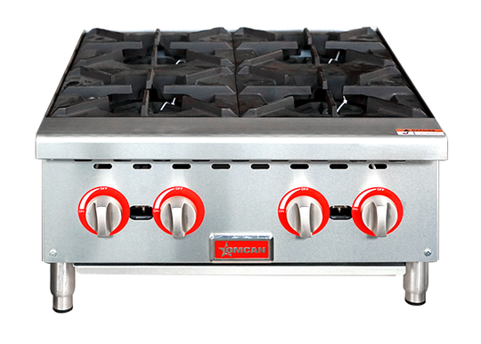 Omcan CE-CN-HP24-M 24 inch countertop gas hot plate with four burners
