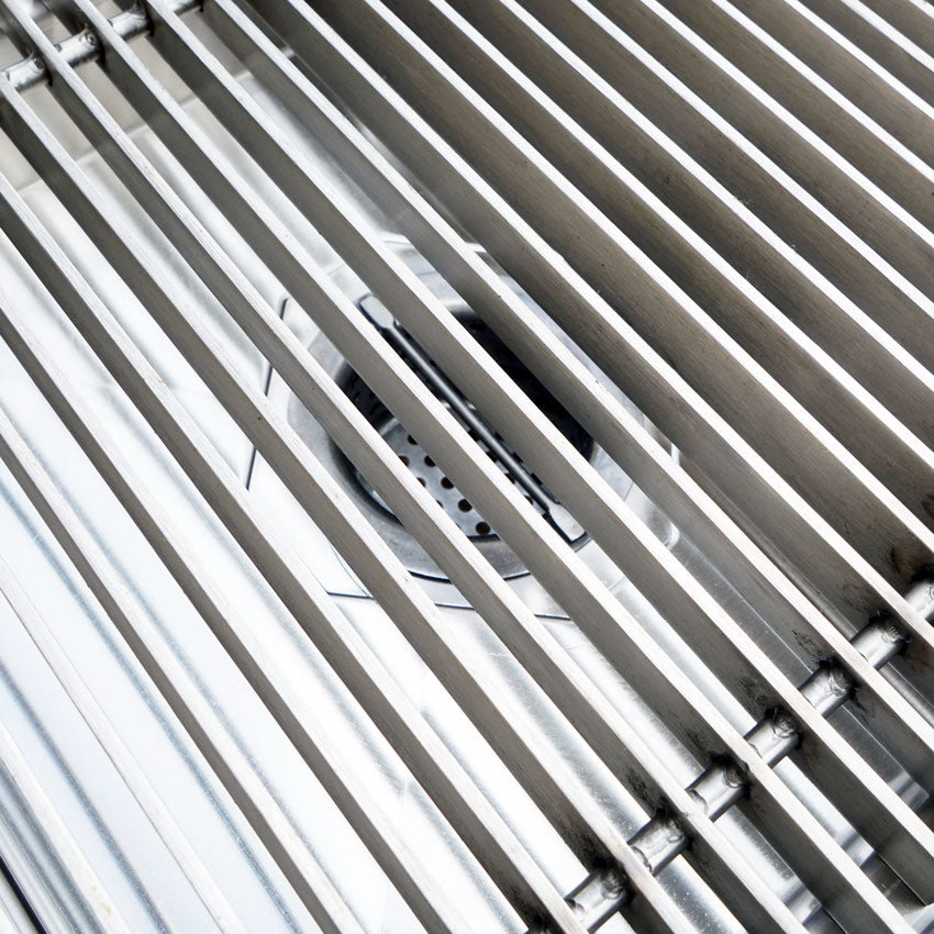 Omcan 44612 18 x 18 inch stainless steel floor drain with grating bar