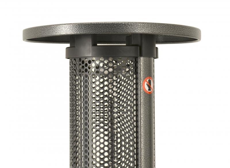 Omcan PH-CN-1400-P electric patio heater with powder coated frame and base cover