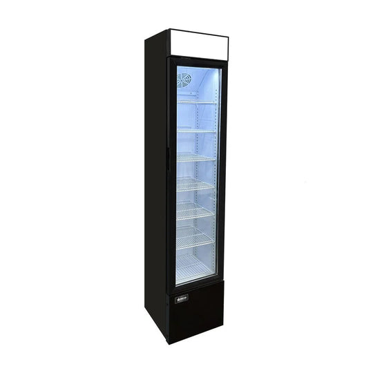 Omcan RS-CN-0105-B slim display refrigerator alternate view