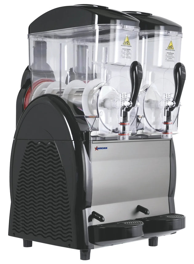 Omcan DI-CN-0024-S double bowl slushy machine frozen beverage dispenser