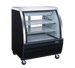 Omcan RS-CN-0092-B 36 inch black sliding door floor refrigerated showcase