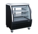 Omcan RS-CN-0092-B 36 inch black sliding door floor refrigerated showcase