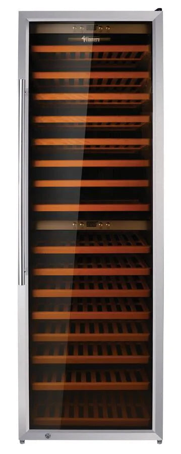 Omcan WC-CN-0181-D Vinovero 24 inch dual zone wine cooler 180 bottle stainless steel door