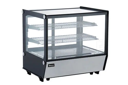 Omcan RS-CN-0120-5 28 inch countertop refrigerated showcase square glass