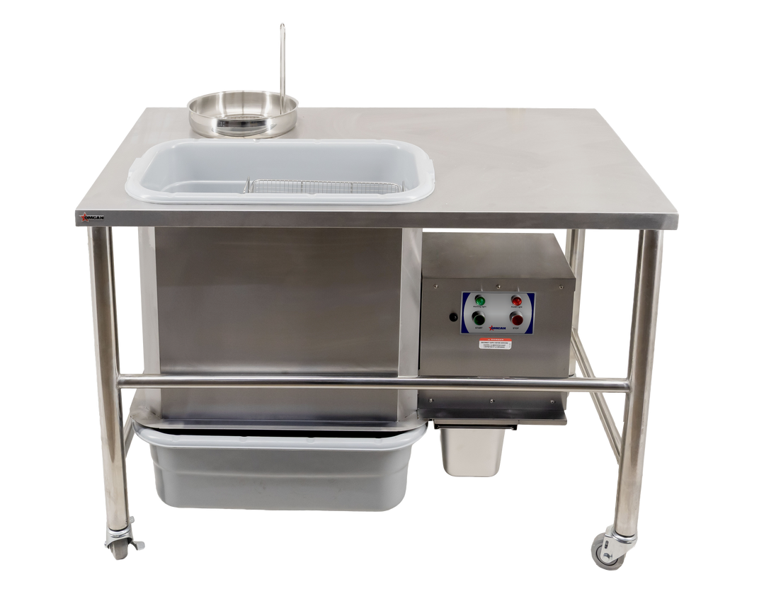 Omcan MM-CN-001P 48 inch breading station with clump sifting