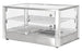 Omcan DW-CN-0080-L 28 inch two shelf square glass countertop display warmer