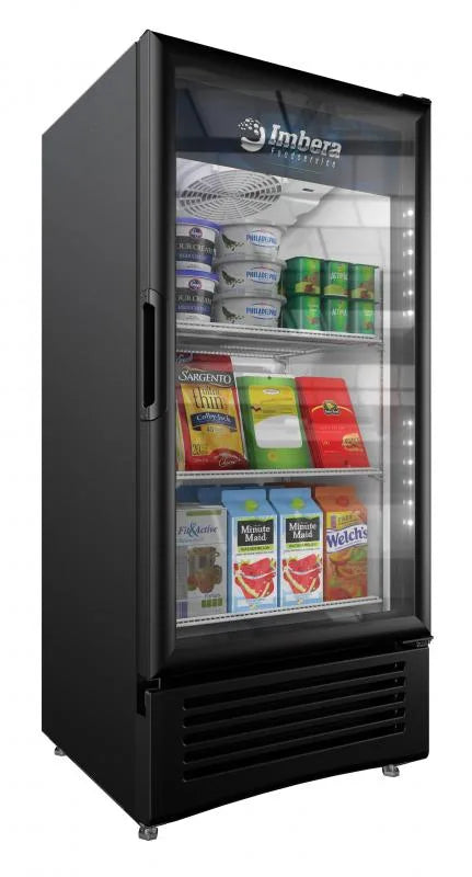 Omcan VR10 Imbera 25 inch one glass door refrigerator black