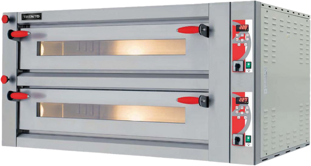 Omcan PE-IT-0049-DD Trento Fuoco double chamber electric pizza oven