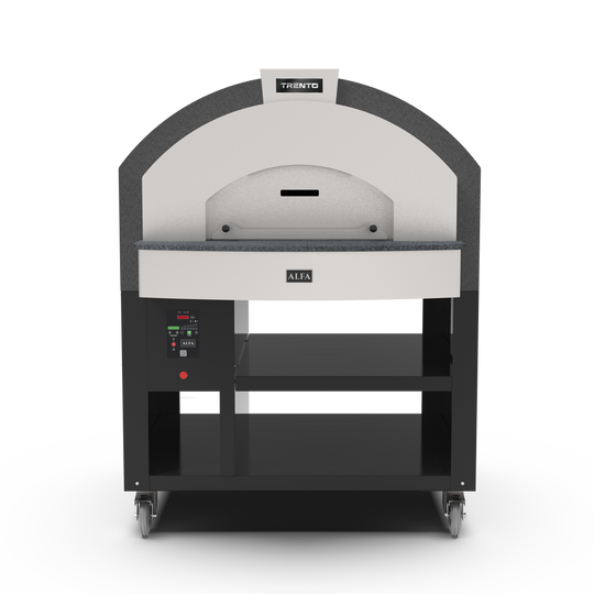 Omcan PE-IT-0006-G Alfa Quick Series gas and wood fired pizza oven with stand