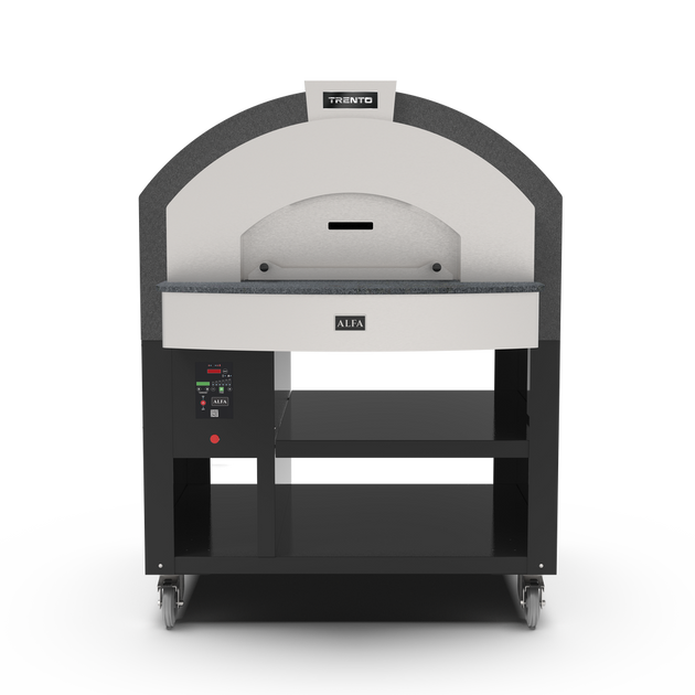 Omcan PE-IT-0006-G Alfa Quick Series gas and wood fired pizza oven with stand