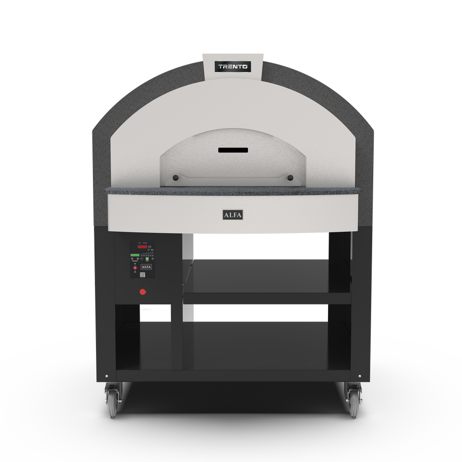 Omcan PE-IT-0006-G Alfa Quick Series gas and wood fired pizza oven with stand