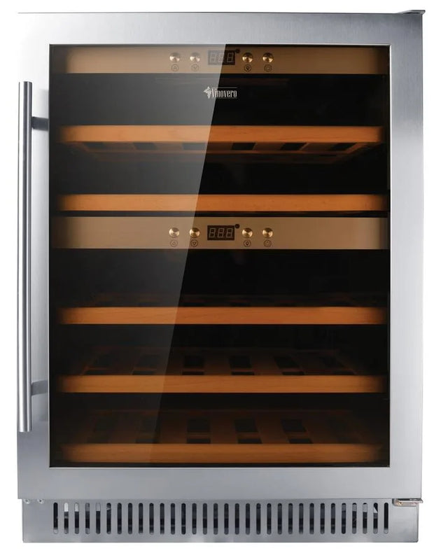 Omcan WC-CN-0040-D Vinovero 24 inch dual zone wine cooler stainless steel door