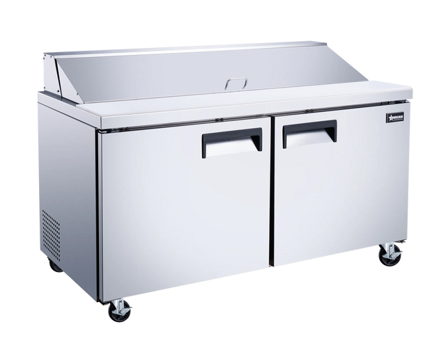 Omcan PT-CN-1524-HC 60 inch two door refrigerated sandwich prep table
