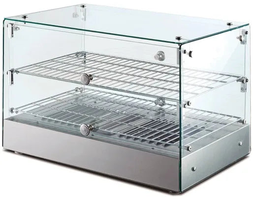 Omcan DW-CN-0050 22 inch two shelf countertop display warmer