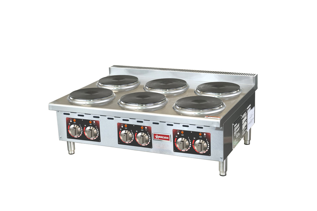 Omcan CE-CN-EHP36 240 36 Inch electric hot plate 6 burners
