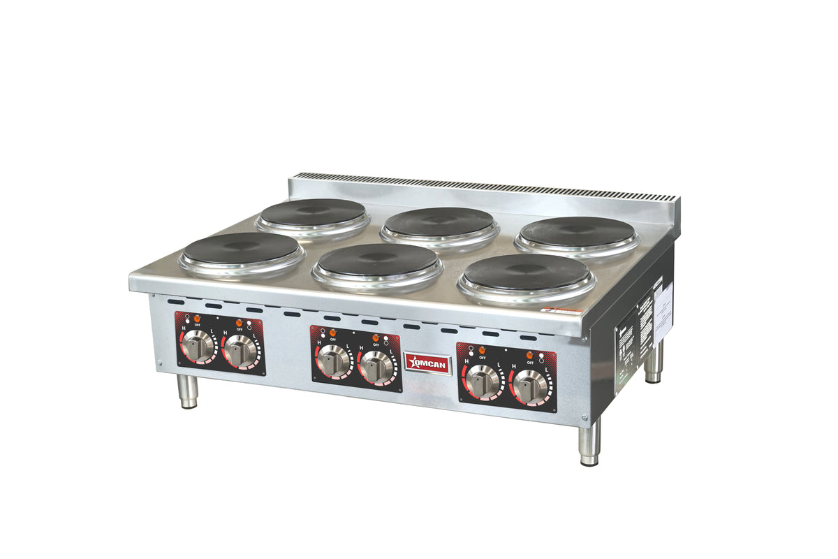 Omcan CE-CN-EHP36 240 36 Inch electric hot plate 6 burners