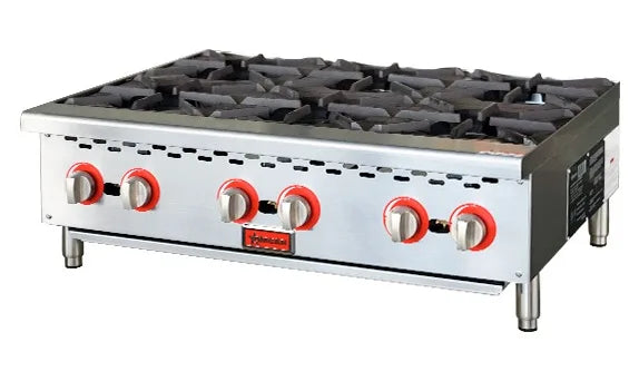 Omcan CE-CN-HP36-M 36 inch six burner natural gas countertop hot plate