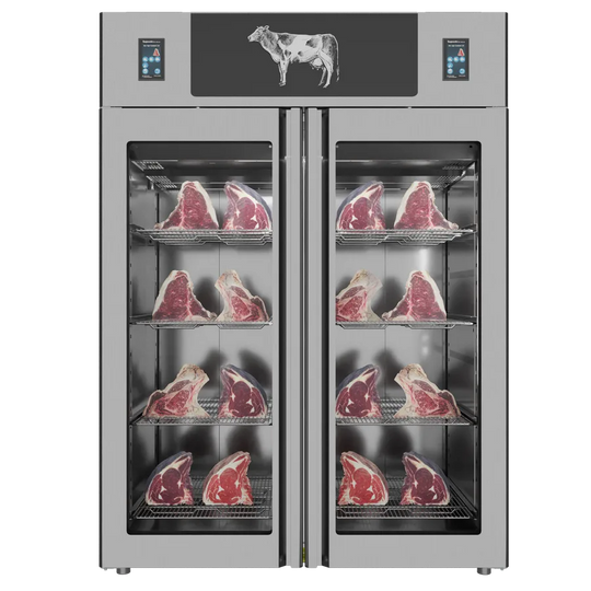 Omcan PI3AIONTWSTI Stagionello Dry Age 3.0 twin 1400 L dry aging cabinet standard glass doors