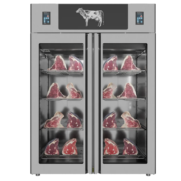 Omcan PI3AIONTWSTI Stagionello Dry Age 3.0 twin 1400 L dry aging cabinet standard glass doors