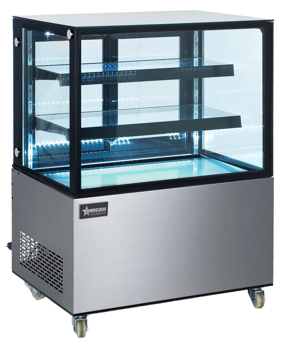 Omcan RS-CN-0370-S 48 inch square edge refrigerated floor display case