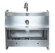 Omcan 46512 fabricated stainless steel hand sink with knee valve and side splashes