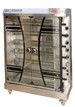 Omcan CE-CN-0006-R 46 inch electric rotisserie with six spits and tempered glass doors