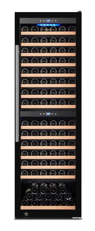 Omcan WC-CN-0181-DB Vinovero 24 inch dual zone wine cooler 180 bottle black full glass door