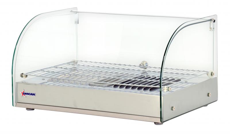 Omcan DW-CN-0025-L 22 inch countertop display warmer with curved glass