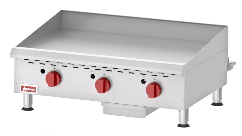 Omcan CE-CN-G36TPF 36 inch Elite countertop gas griddle with thermostatic control