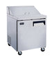 Omcan PT-CN-0686-L-HC 28 inch one door refrigerated sandwich prep table left hand opening