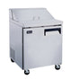 Omcan PT-CN-0686-L-HC 28 inch one door refrigerated sandwich prep table left hand opening