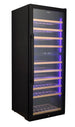 Omcan WC-CN-0275-D Vinovero 32 inch dual zone wine cooler 290 bottle black full glass door