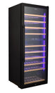 Omcan WC-CN-0275-D Vinovero 32 inch dual zone wine cooler 290 bottle black full glass door